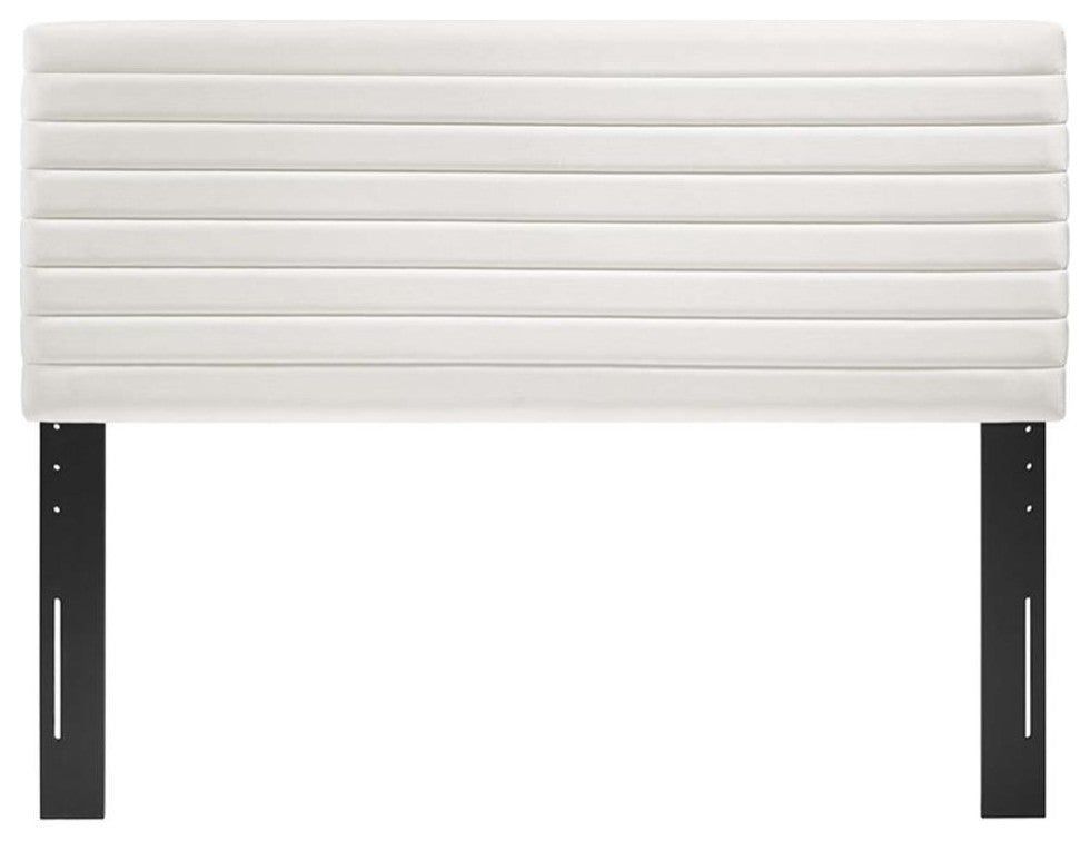 Modway Tranquil Upholstered Wood King/California King Headboard in White