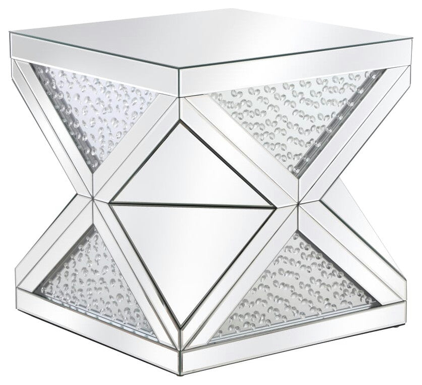 Elegant MF92004 23"Crystal End Table Clear Royal Cut Crystal