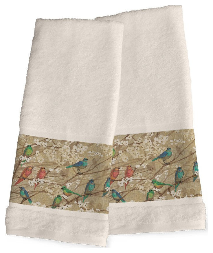 Birds and Blossoms Hand Towel Set