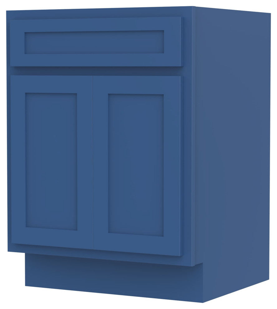 Vanity Art Vanity Base Cabinet, No Top, 24", Blue
