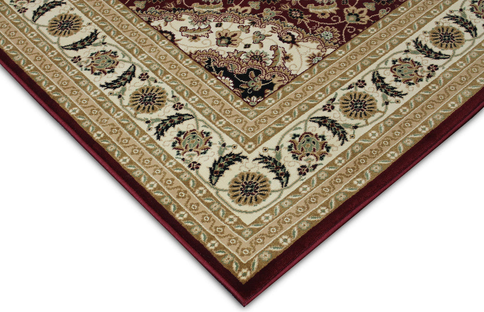 7'x10' Authentic Burgundy Traditional Modern Living Room Area Rug