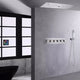 Thermostatic Recessed Ceiling Mount Led Rainfall Shower System, D Brushed Nickel