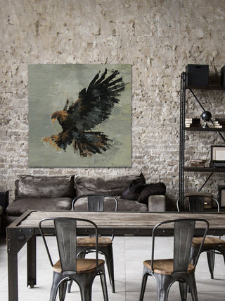 "The Great Eagle" Painting Print on Wrapped Canvas, 18"x18"