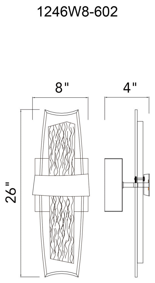 Guadiana Integrated LED Satin Gold Wall Light