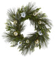 Nearly Natural 26ï¿½ Sparkling Pine Artificial Wreath with Decorative Ornaments