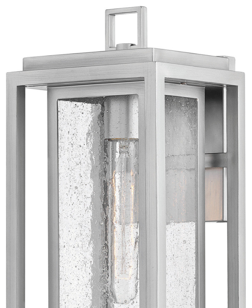 Hinkley 16" Republic Medium Outdoor Wall Mount Lantern, Satin Nickel