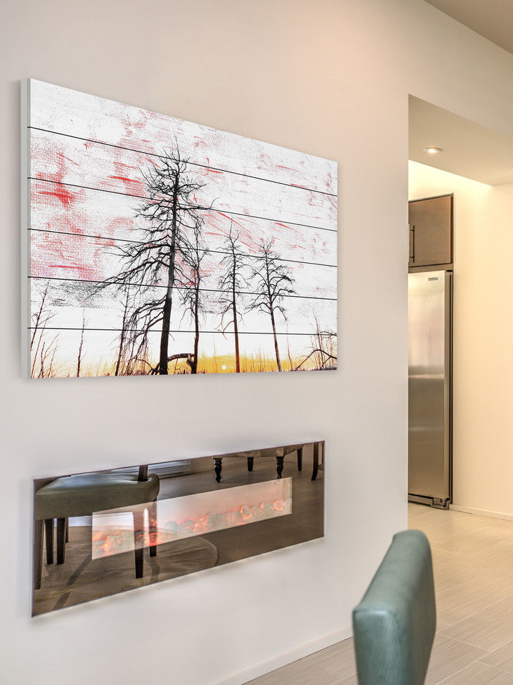 "Tall and Wispy" Print on White Wood, 60"x40"