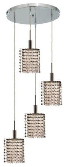 Elegant Mini Pendant, Chrome Finish With Royal Cut Crystal
