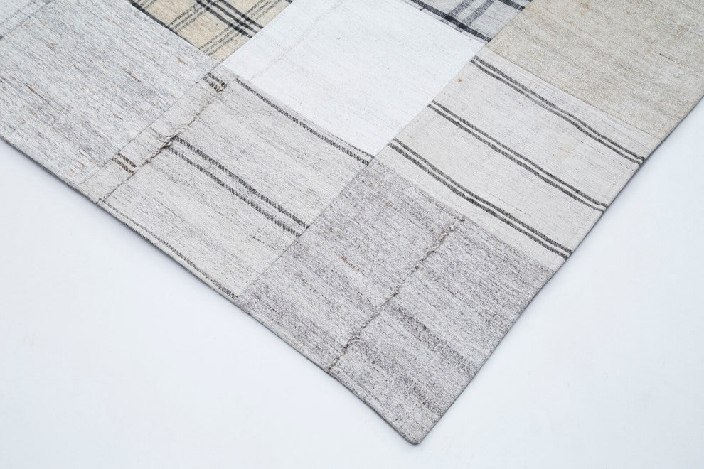 Rug N Carpet - Handmade Turkish 9' 11'' x 12' 11'' Vintage Patchwork Kilim Rug