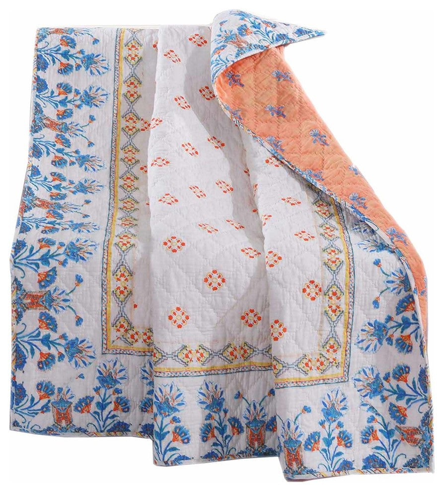 Barefoot Bungalow Aleena Throw, Ivory