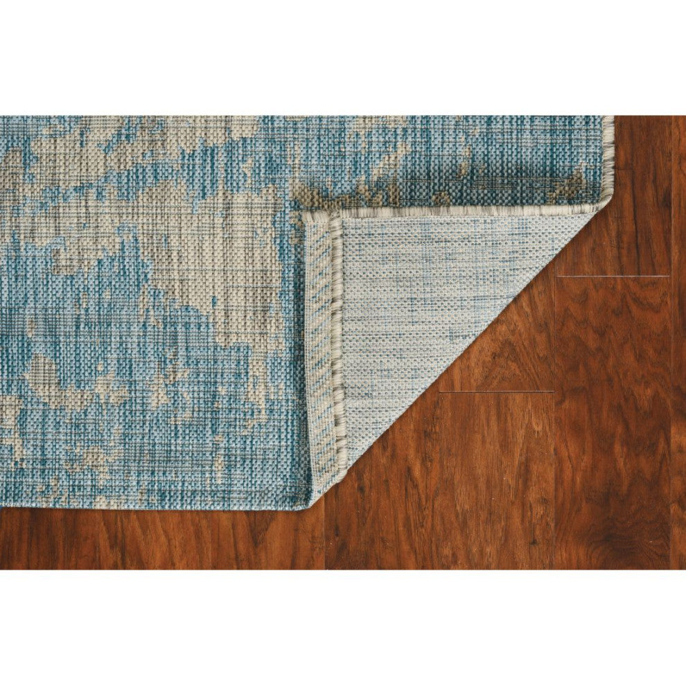 KAS Provo 5759 Teal Strokes Area Rug, 5'3"x7'7"