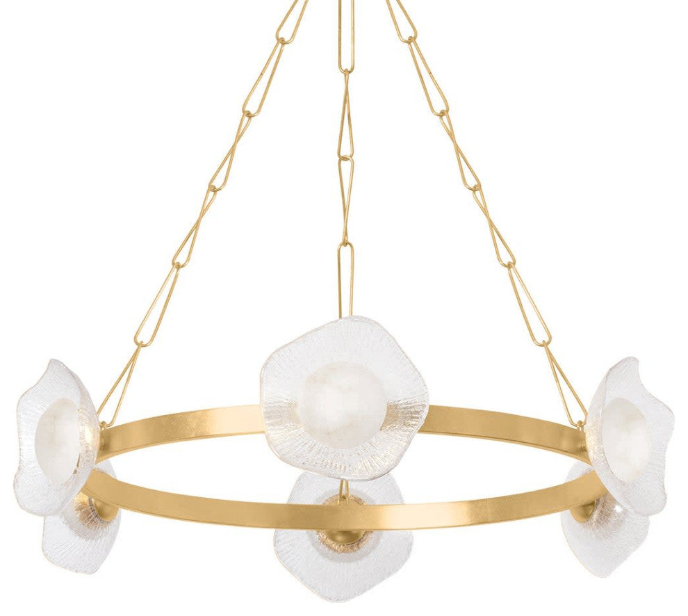 Corbett Lighting 485-41 Almandine 42"W Ring Chandelier - Vintage Gold Leaf
