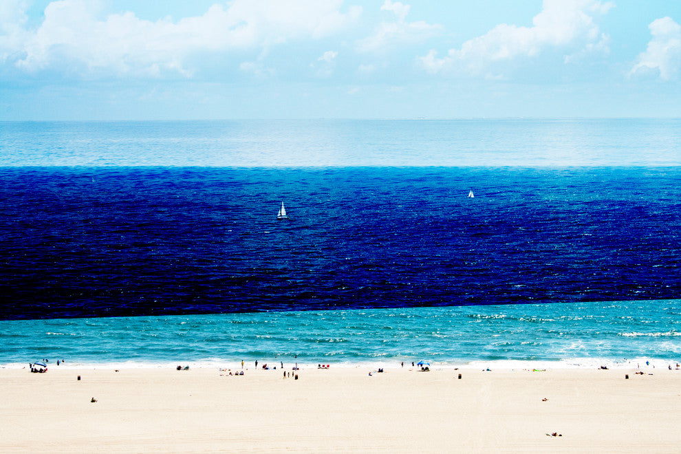 Beach Collage, At Sea Print, 16"x12"