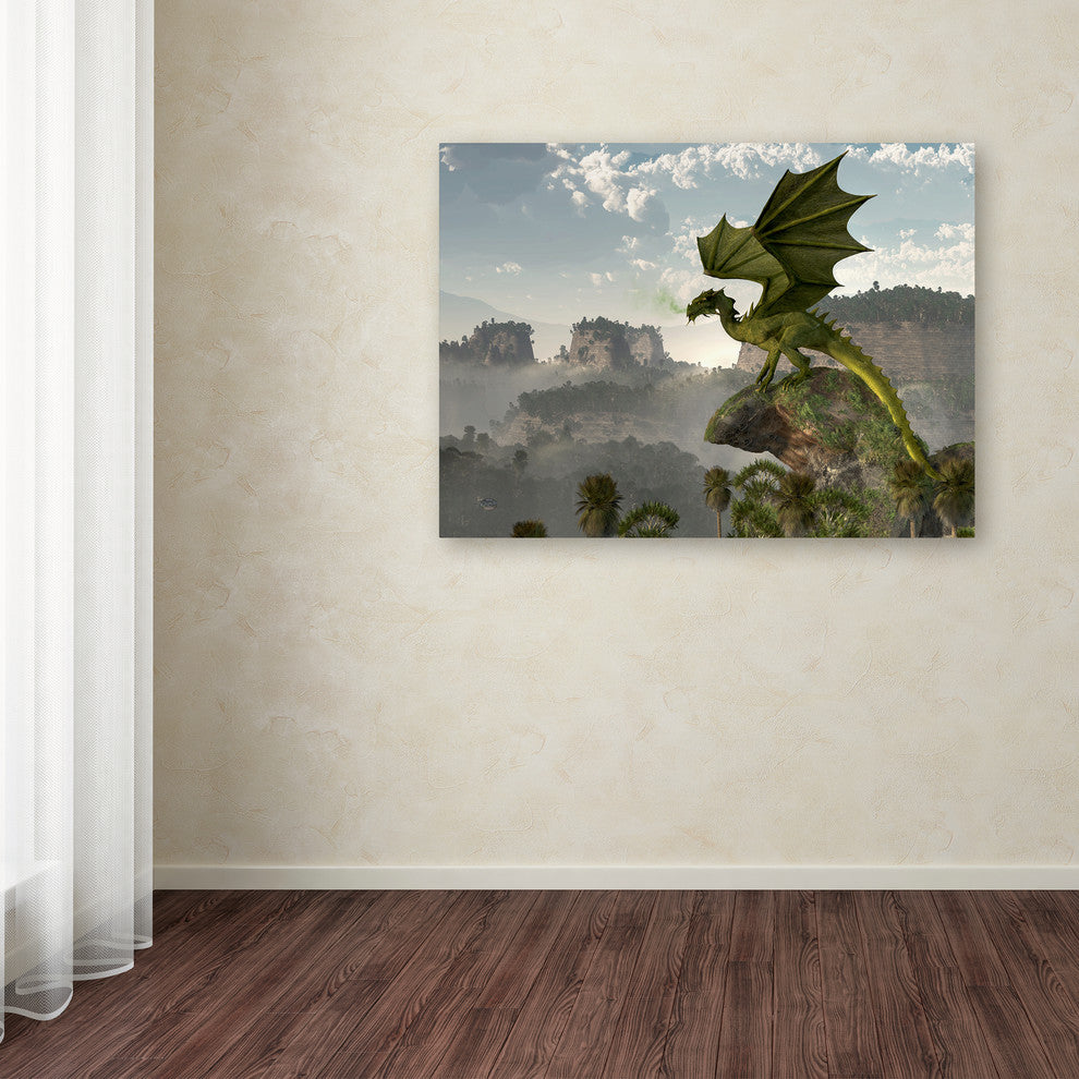 Daniel Eskridge 'Green Dragon' Canvas Art, 18" x 24"