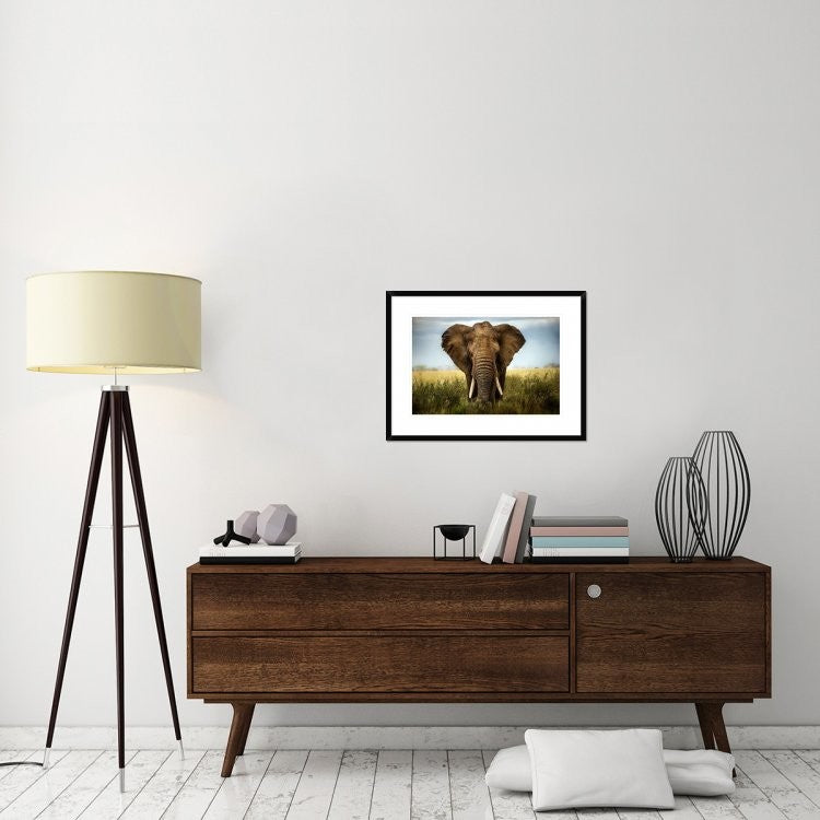 "Encounters In Serengeti" Framed Digital Print by Alberto Ghizzi Panizza, 30x22"