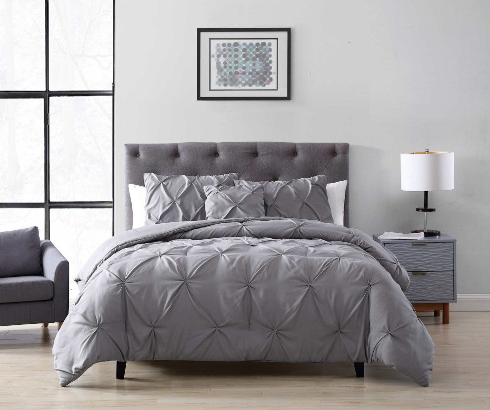 The Nesting Company Spruce 4 Piece Comforter Set - King - Gray
