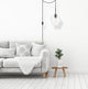 Georgie 1-Light Black and Clear Glass Plug-In Pendant