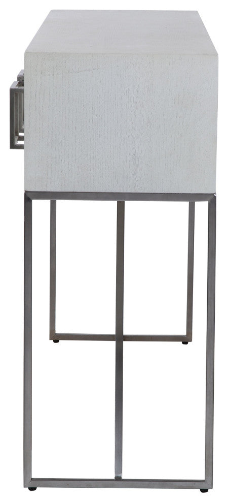 Uttermost Abaya White Console Table