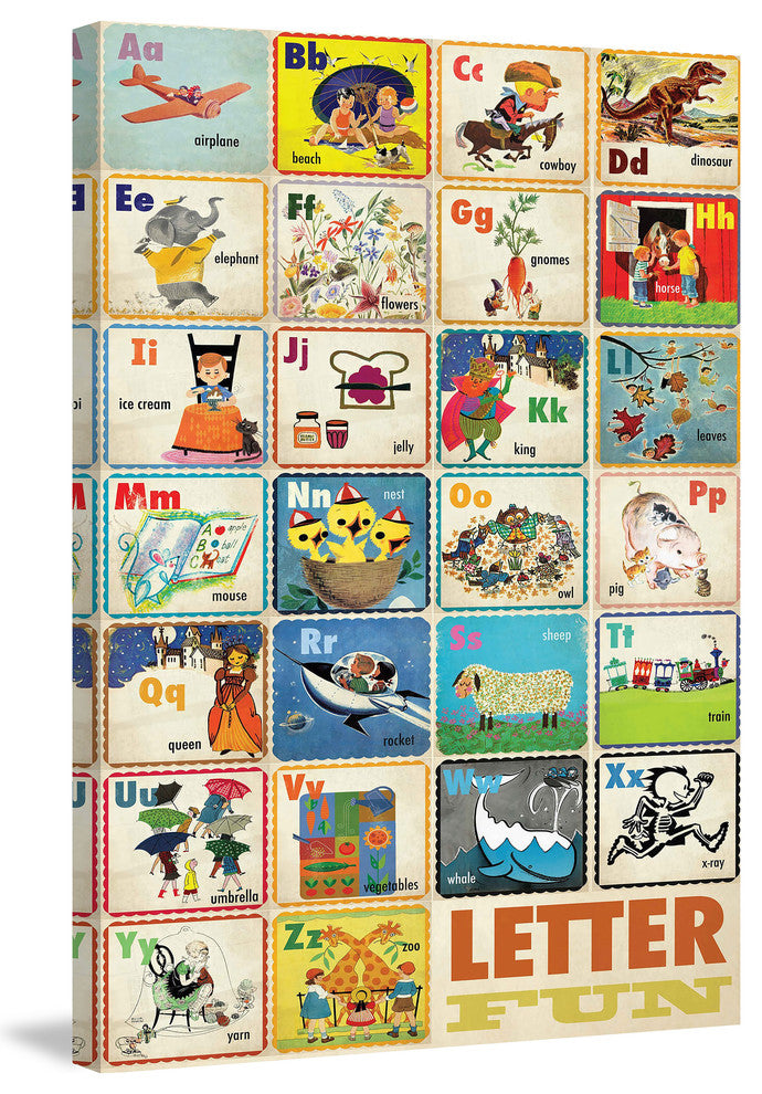 "Letter Fun" Painting Print on Canvas by Curtis