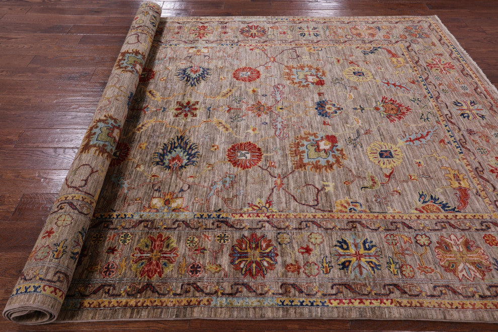 Persian Tabriz Hand-Knotted Wool Rug 6' 7" X 9' 10" Q5785