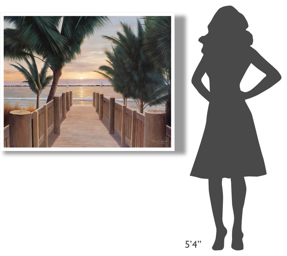 "Palm Promenade" Digital Paper Print by Diane Romanello, 50"x38"