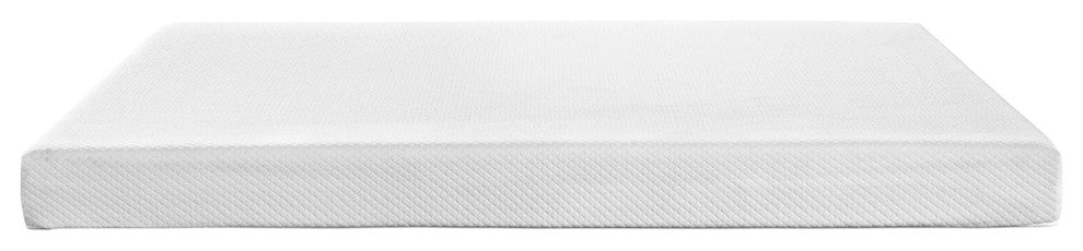 Modern Contemporary Urban Design Bedroom 6" Full Size Mattress, White, Fabric
