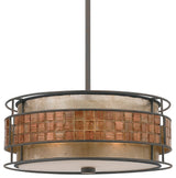 Quoizel MC842C Laguna 3 Light Drum Pendant - Renaissance Copper