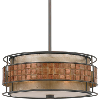 Quoizel MC842C Laguna 3 Light Drum Pendant - Renaissance Copper