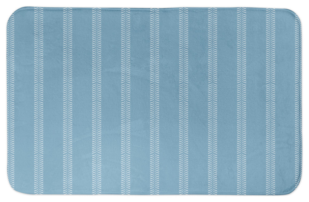 Blue Lines 21x34 Bath Mat