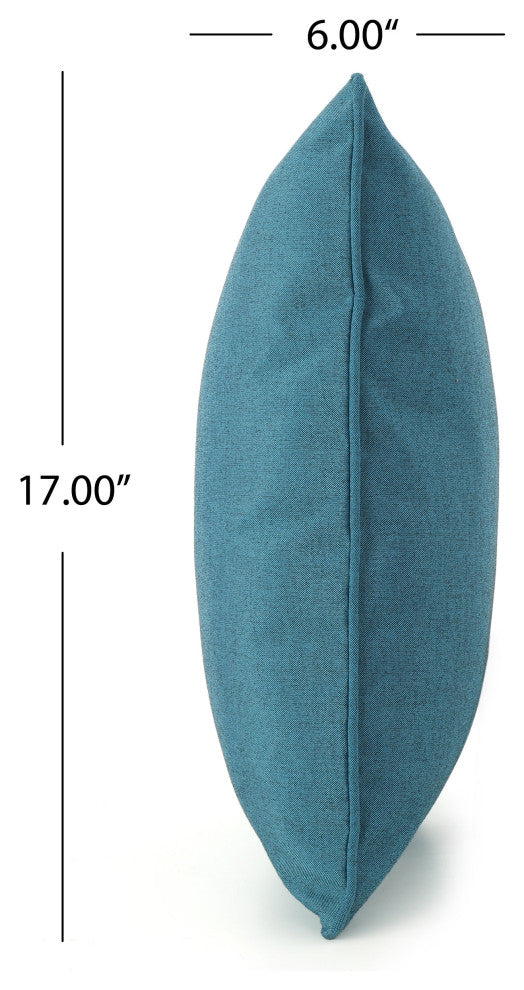 GDF Studio Corona Outdoor Patio Water Resistant Pillow, Teal, Single