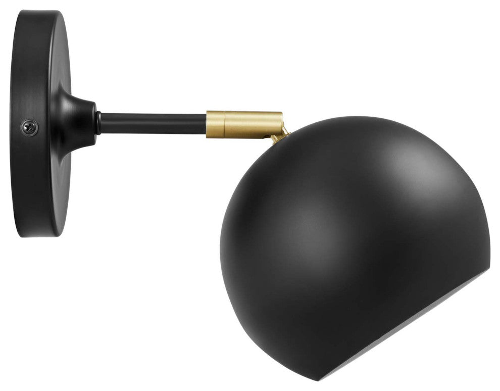 Chalice 4" Swing-Arm Metal Wall Sconce, Black