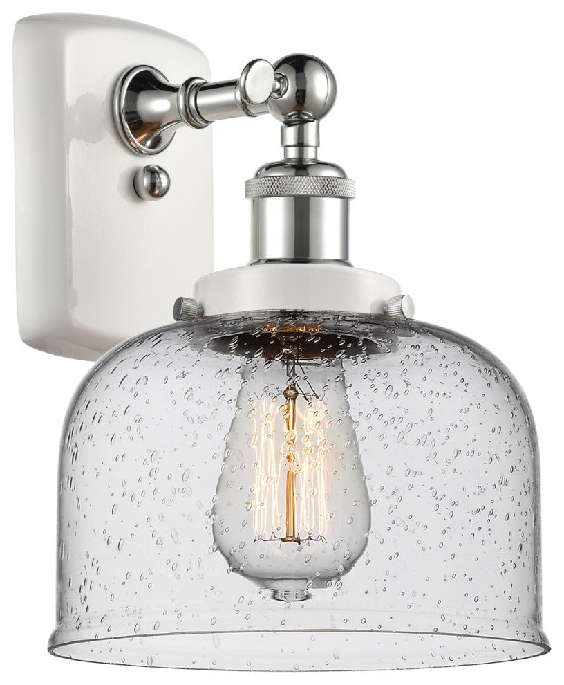 Innovations 916-1W-WPC-G74-LED 1-Light Sconce, White, Polished Chrome