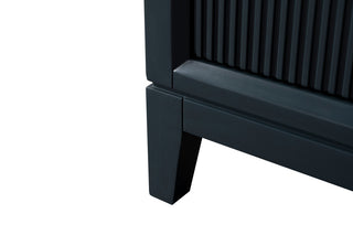 Vanity Art Bathroom Vanity with Engineered Marble Top and Sink, Walnut, 60", Matte Black