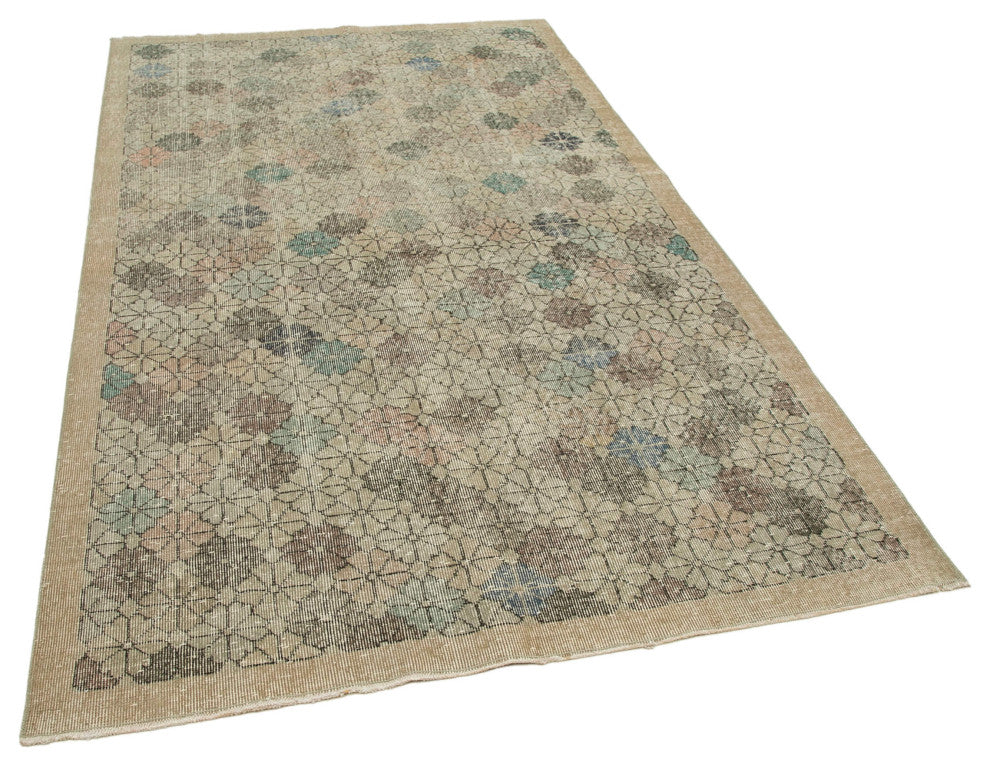 Rug N Carpet - Handmade Turkish 5' 0'' x 8' 7'' Contemporary Vintage Rug