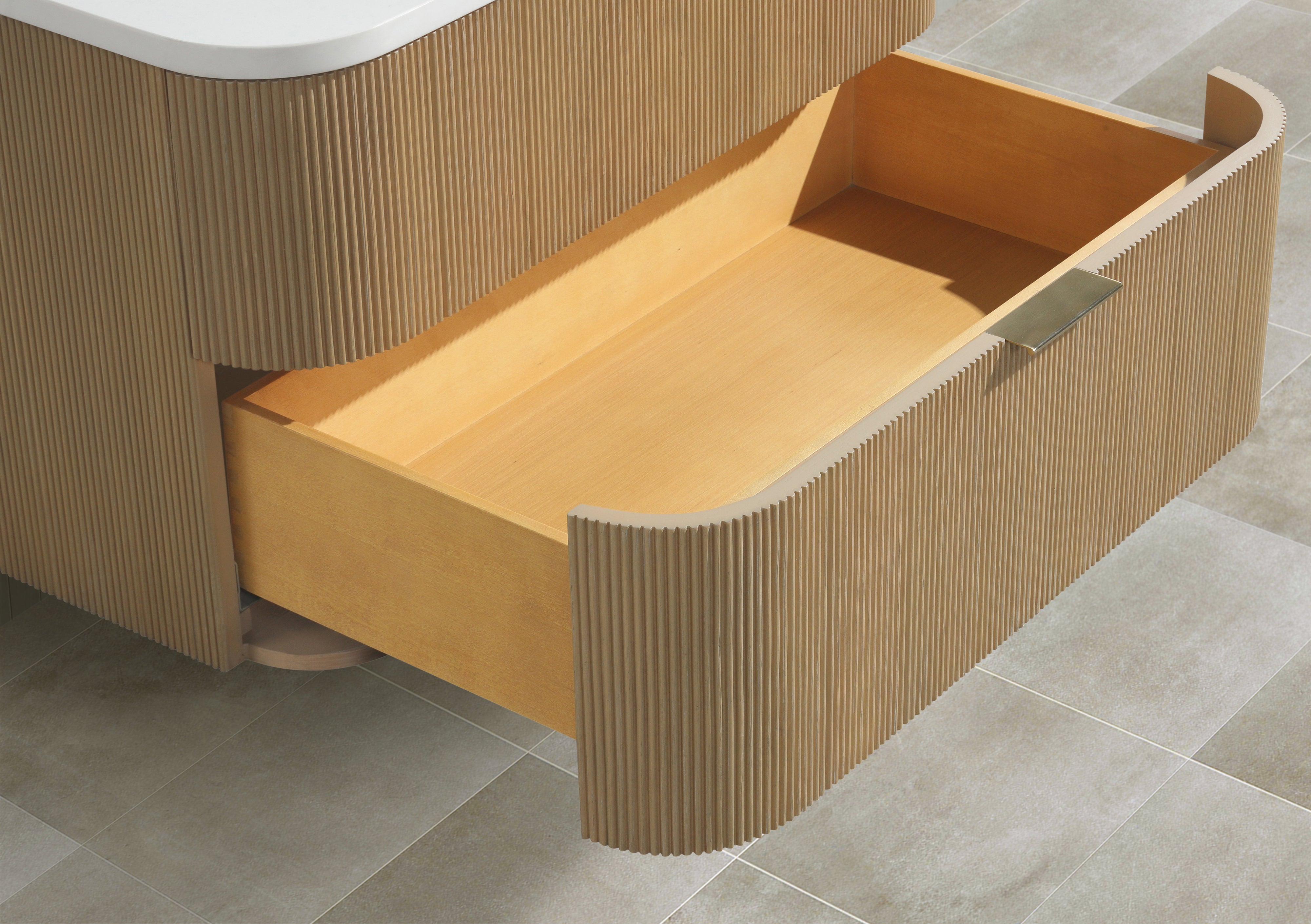 Ari Kitchen and Bath Chantal 36" Floating Bathroom Vanity Oak