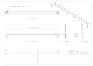 Jeffrey Alexander 329-18 Loxley 18" Center to Center Smooth - Satin Nickel