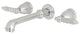 Kingston Brass Two-Handle Wall Mount Bathroom Faucet, Polished Chrome