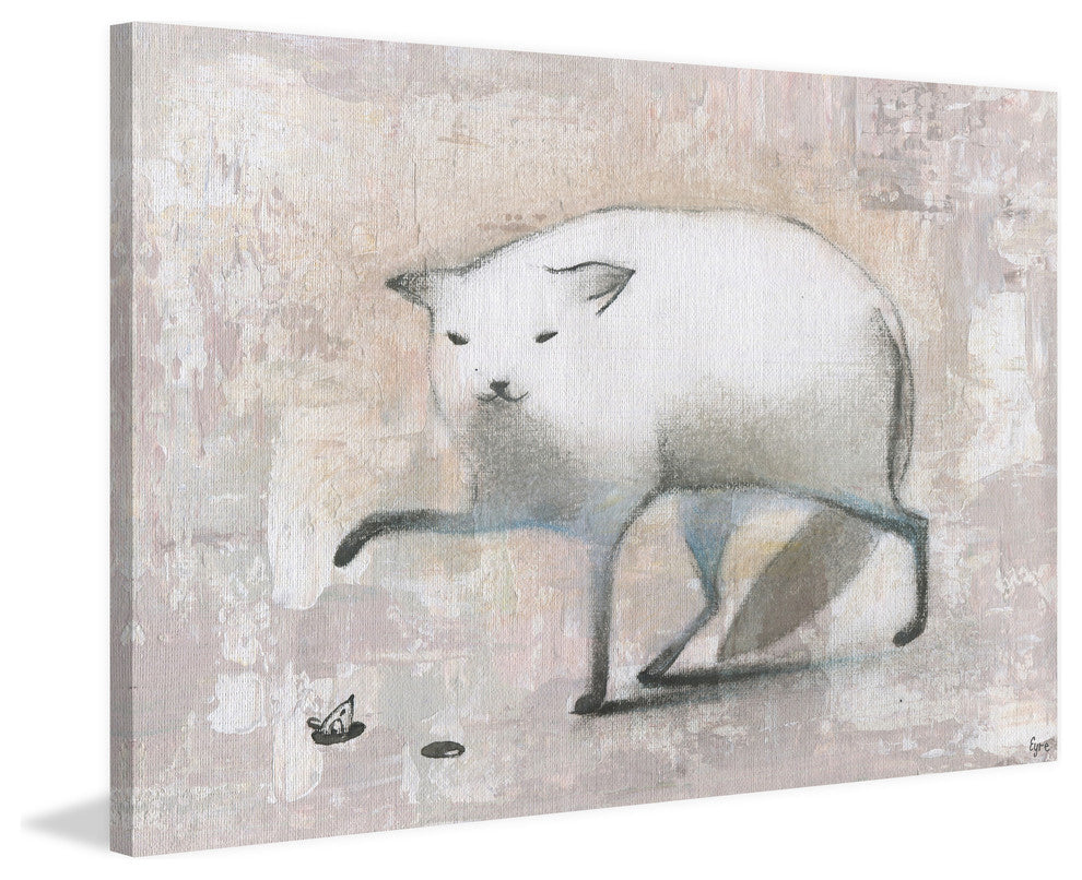 "Pattes Grises" Painting Print on Wrapped Canvas, 30"x20"