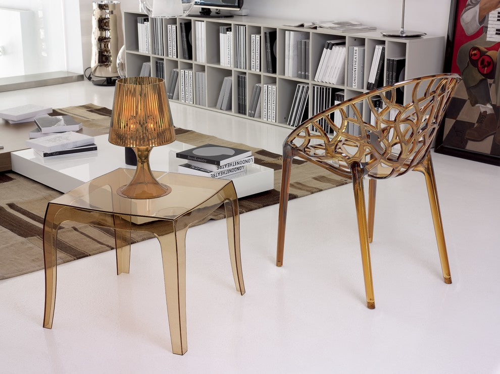 Compamia Queen Side Table, Transparent Amber