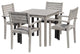 DTY Outdoor Living Leadville 5-Piece Eucalyptus Dining Set, Driftwood Gray