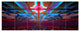 Blue Cosmic Horizons Apocalypse, Abstract Art on Canvas, 70"x28", 6 Panels