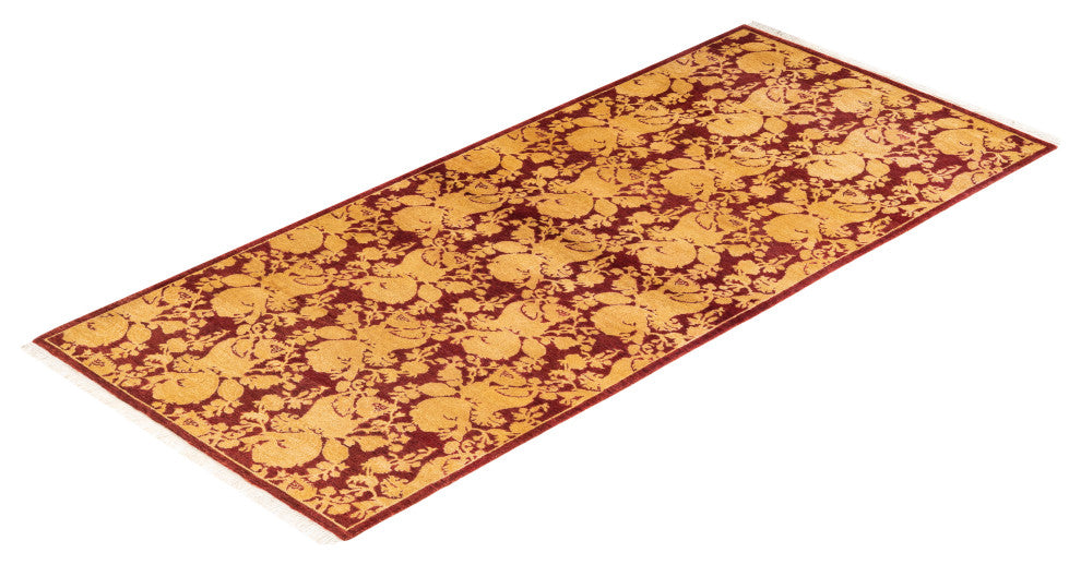 Esin One-of-a-Kind Hand-Knotted Area Rug Red, 2'8"x6'1"