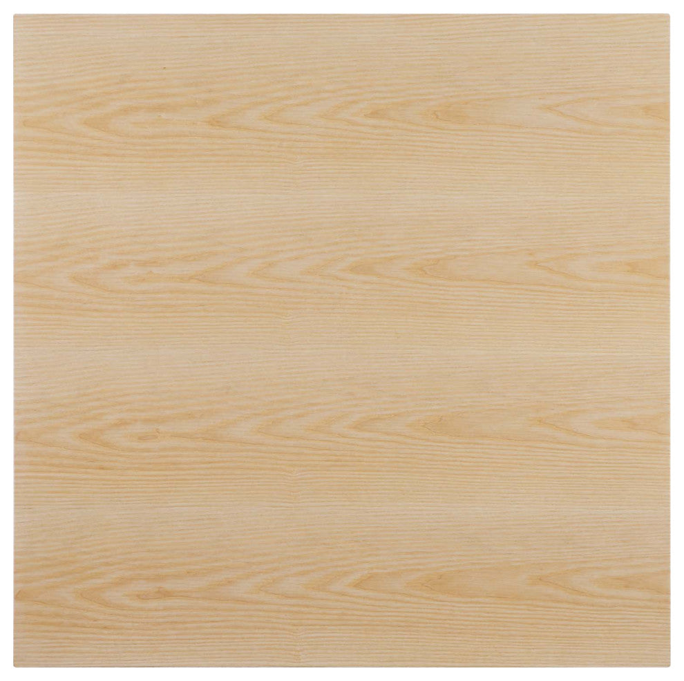 Lippa 36" Square Wood Dining Table, Gold Natural