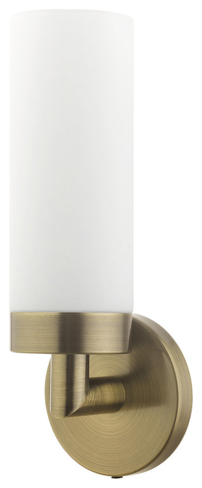 Antique Brass Nautical, Industrial, Contemporary, Urban, Sleek Single Sconce