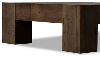 Abaso Small Square Coffee Table, Ebony Rustic Wormwood Oak