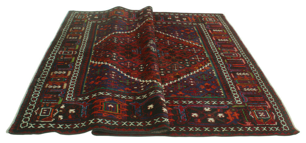 Fine Vintage Distressed Amie Red/Charcoal Rug, 6'9x10'0