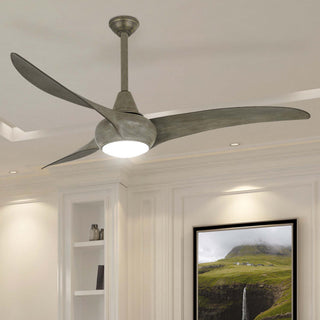MinkaAire White Light Wave 52" 3-Blade Indoor LED Ceiling Fan w/ Remote