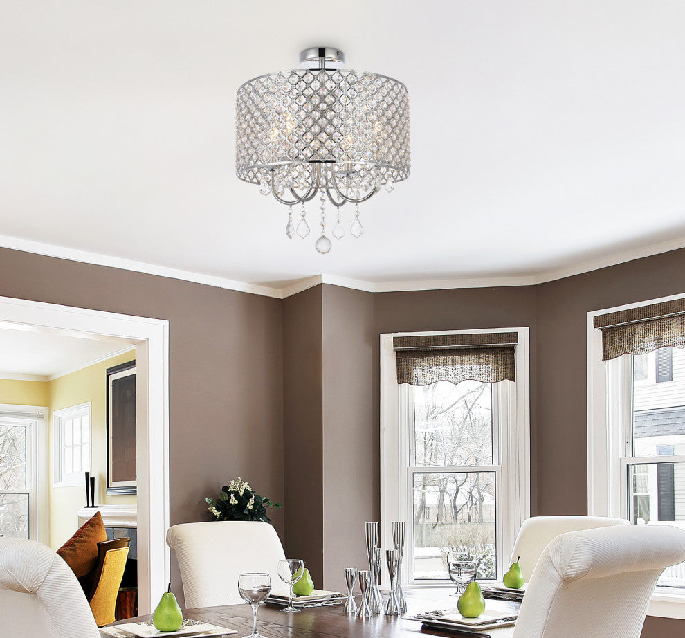 Emelia 17" Flush Mount, Chrome