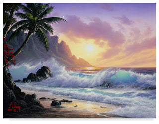 "Sunset Beach 1" by Anthony Casay, Canvas Art, 24"x18"