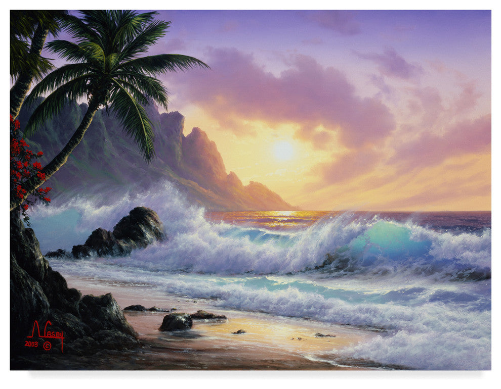 "Sunset Beach 1" by Anthony Casay, Canvas Art, 24"x18"